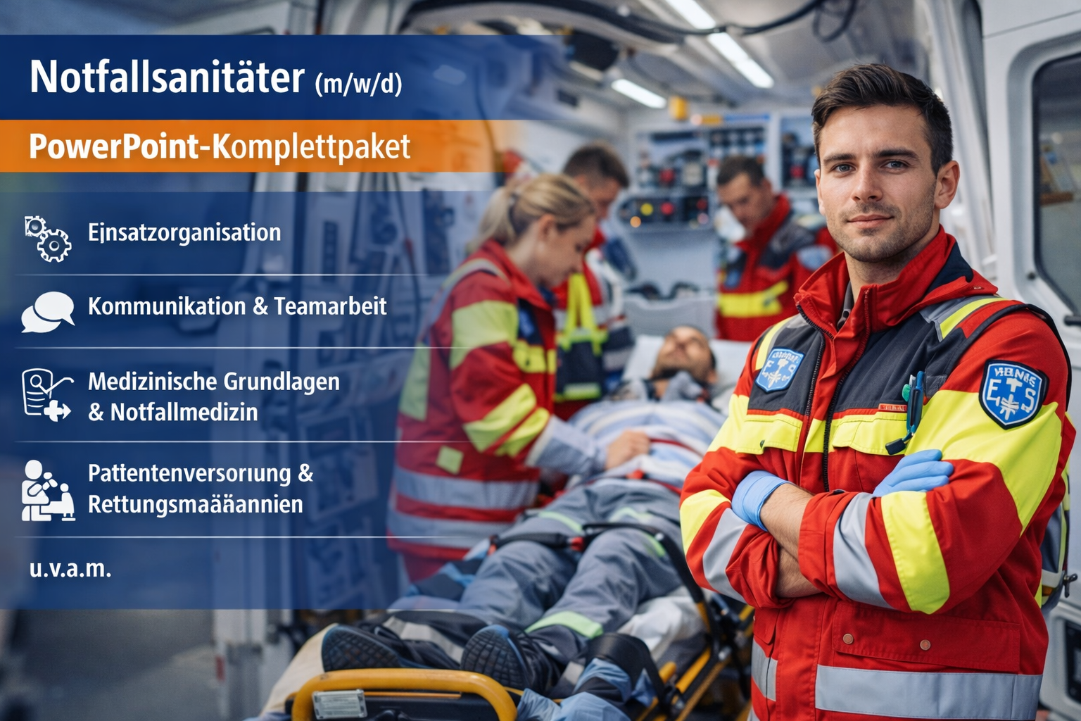PowerPoint-Komplettpaket für die Ausbildung zum Notfallsanitäter (m/w/d)