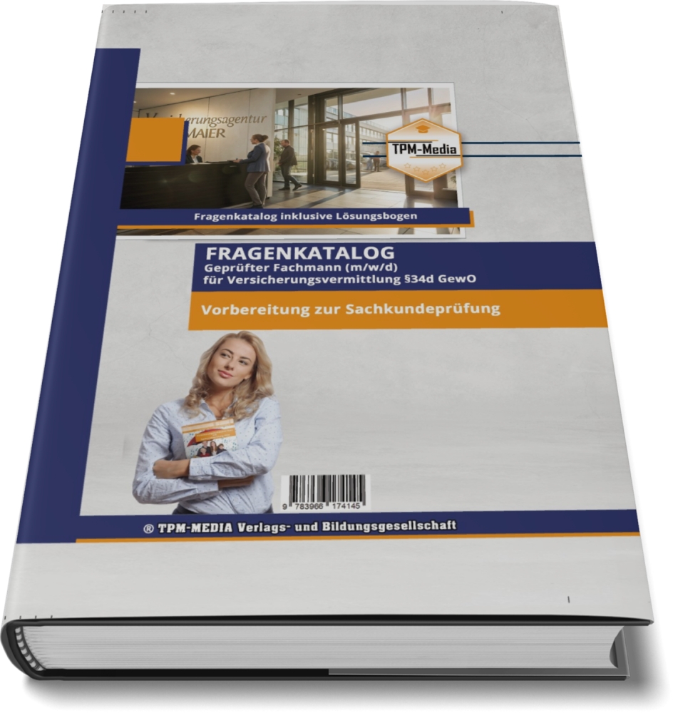 Bild 1 von Geprüfter Fachmann (m/w/d) für Versicherungsvermittlung §34d GewO (Buch-Printversion)