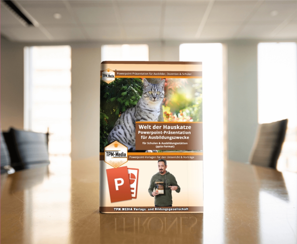 Bild 1 von PowerPoint Präsentation: Welt der Hauskatze – Lehrmaterial für Ausbilder & Schüler (Download) .pptx