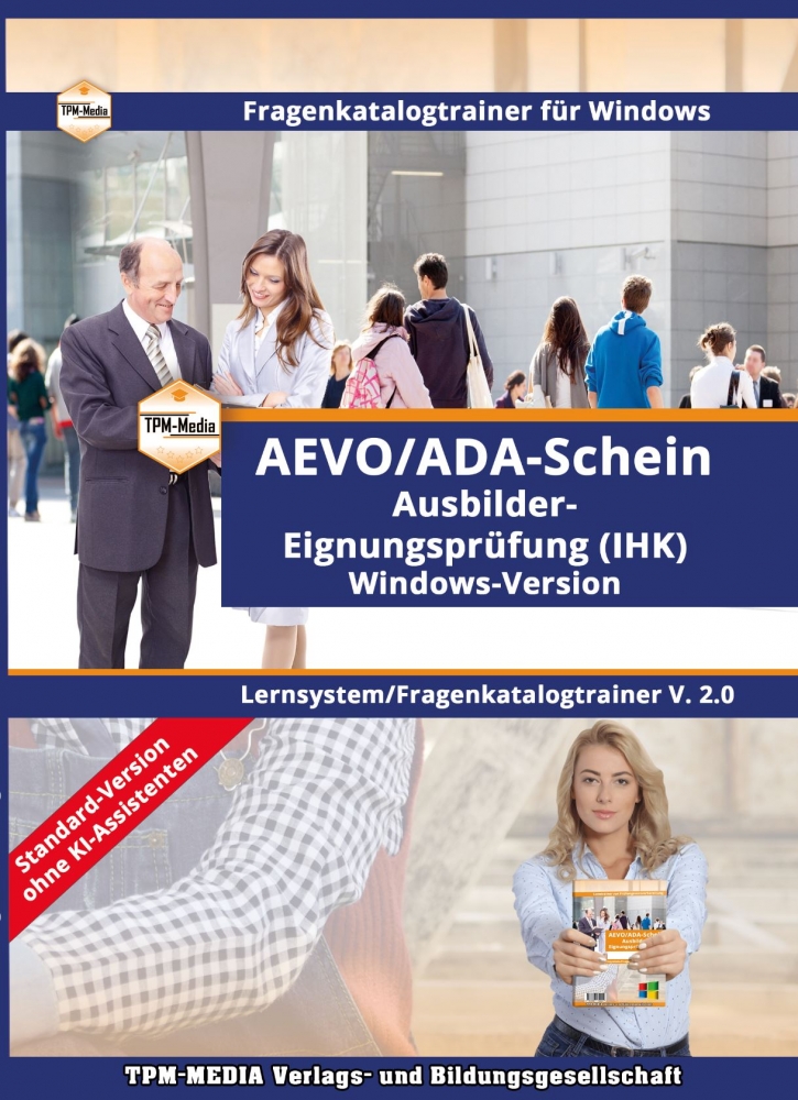 Bild 1 von Fragenkatalogtrainer AEVO/AdA-Schein nach §30 BBIG  / (Betriebssystem:) 978-3-96617-002-4-WIN