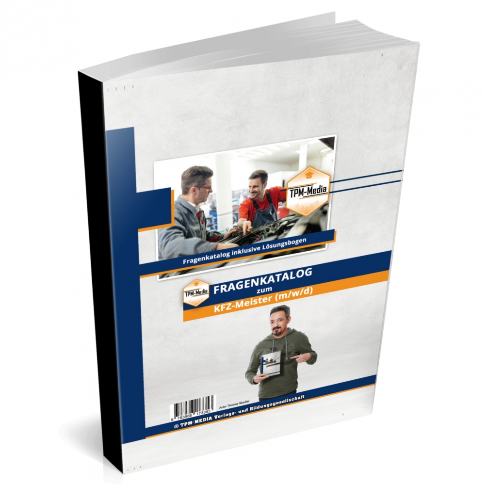 Bild 1 von KFZ-Meister (m/w/d) Fragenkatalog mit über 5200 Lern-/Prüfungsfragen (Buch/Printversion)