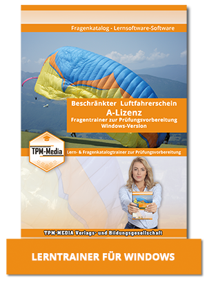 Bild 1 von Fragenkatalogtrainer Beschränkter Luftfahrerschein (A-Lizenz) - Gleitschirm  / (Betriebssystem:) Windows (Download-Version)