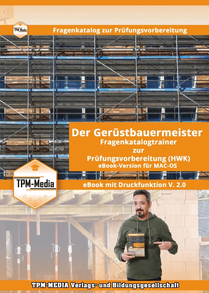 Bild 1 von Gerüstbauermeister (m/w/d) Fragenkatalog (eBook) zur Prüfungsvorbereitung (HWK)  / (Betriebssystem:) 978-3-96617-193-9-MAC