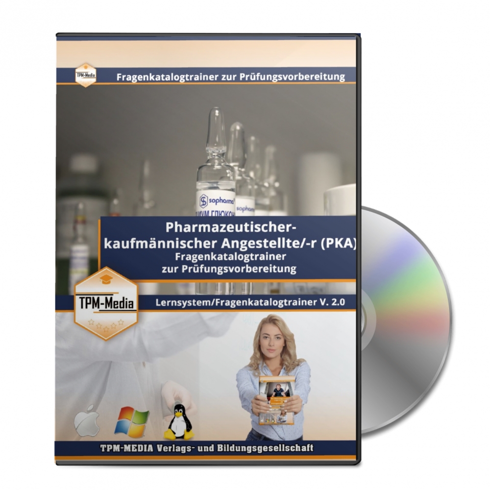 Bild 1 von Pharmazeutisch-kaufmännische/r Angestellte/r (PKA) Fragenkatalog WIN/MAC -Download-Version