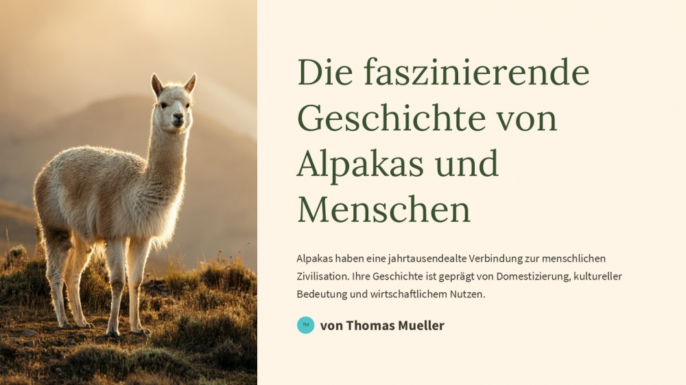 Bild 1 von PowerPoint-Präsentation: Welt der Alpakas– Lehrmaterial für Ausbilder und Schüler (Download) .pptx