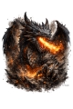 T-Shirt Motiv „Fire Dragon“ (Download PNG, transparent)